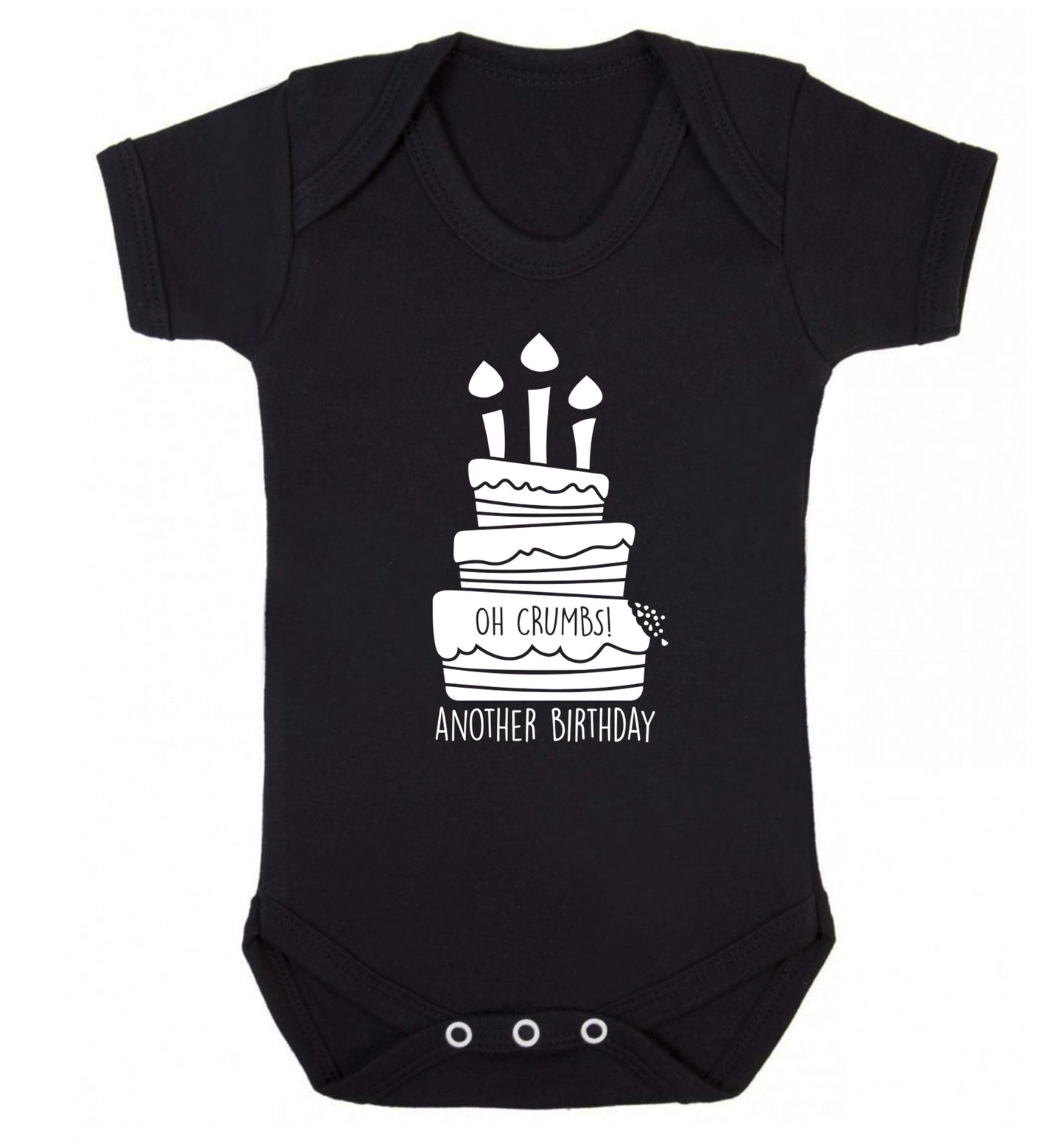 Oh crumbs another birthday! Baby Vest black 18-24 months