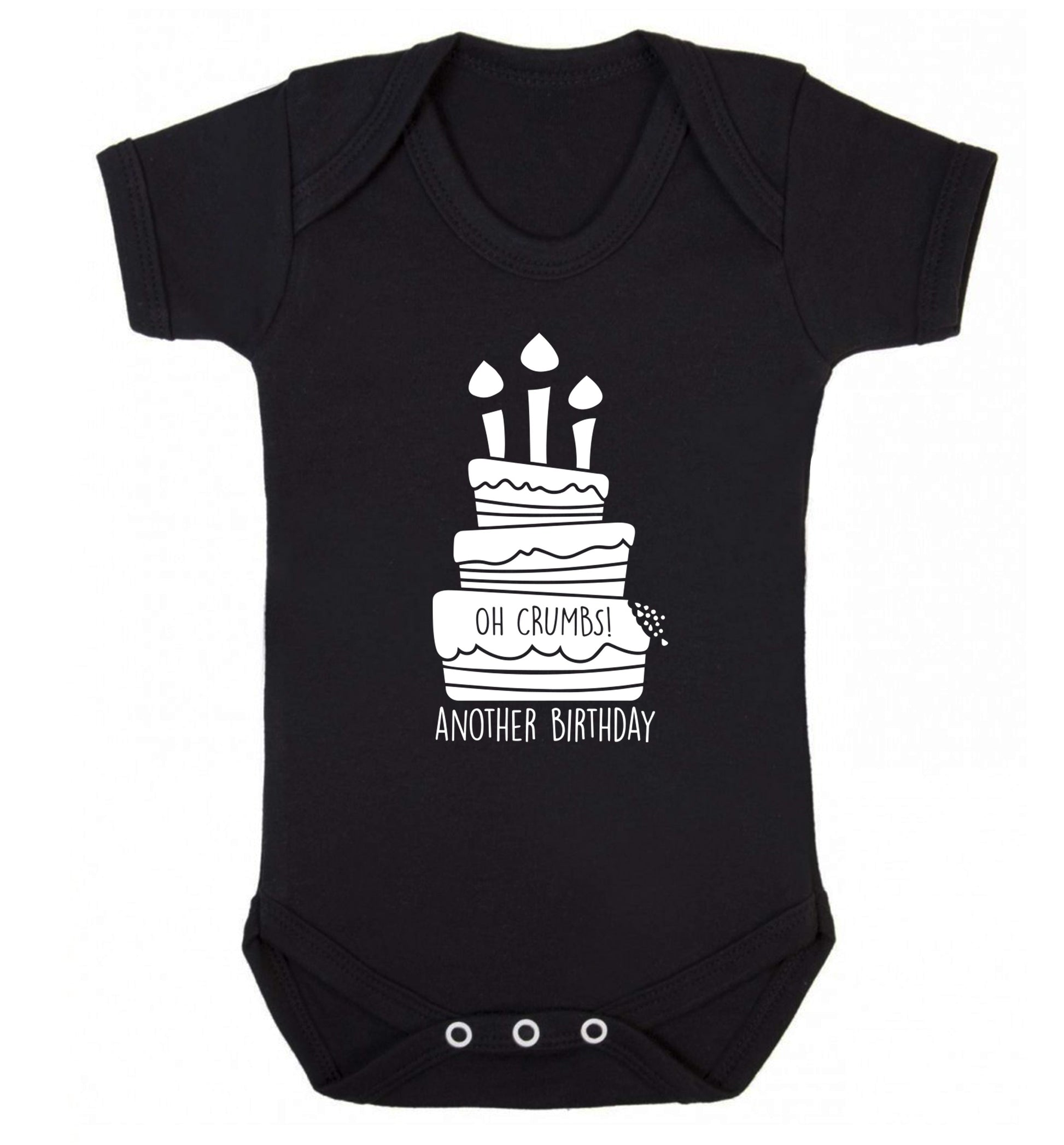 Oh crumbs another birthday! Baby Vest black 18-24 months