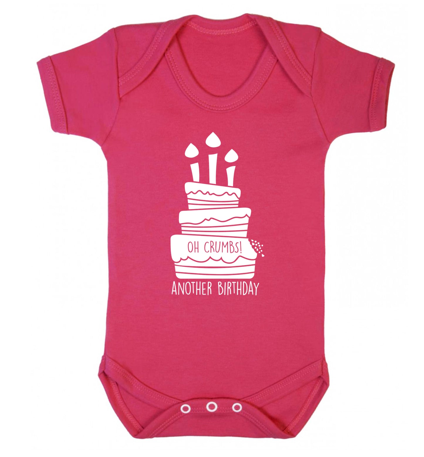 Oh crumbs another birthday! Baby Vest dark pink 18-24 months