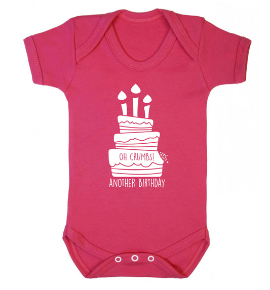 Oh crumbs another birthday! Baby Vest dark pink 18-24 months