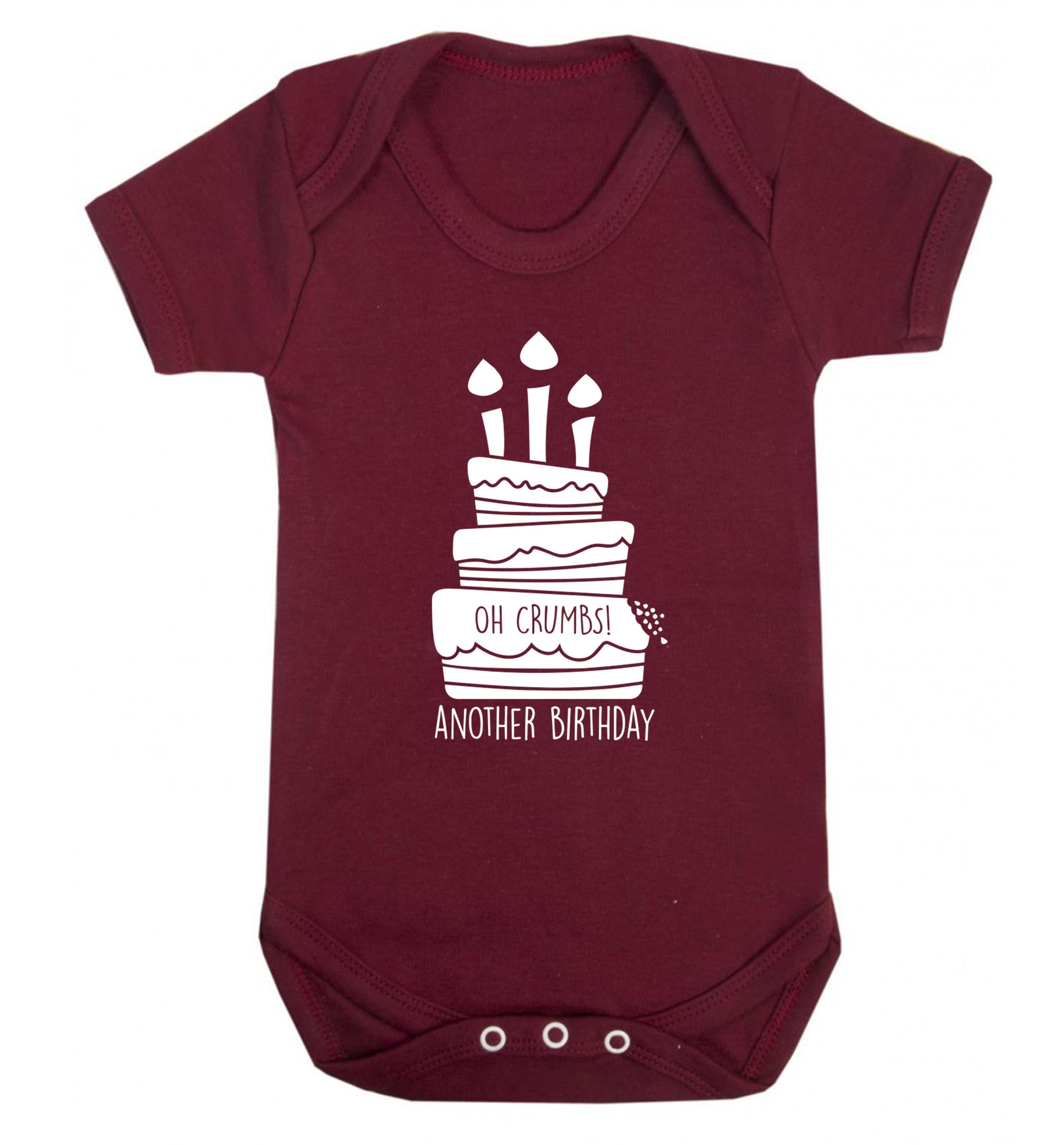 Oh crumbs another birthday! Baby Vest maroon 18-24 months