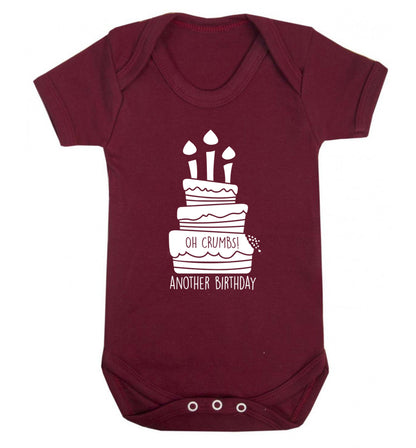 Oh crumbs another birthday! Baby Vest maroon 18-24 months