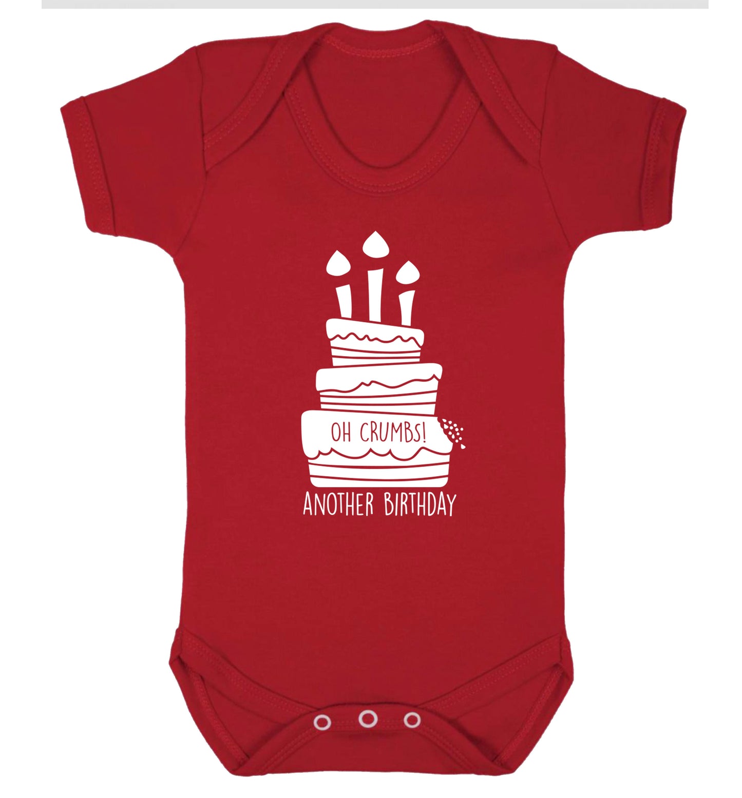 Oh crumbs another birthday! Baby Vest red 18-24 months