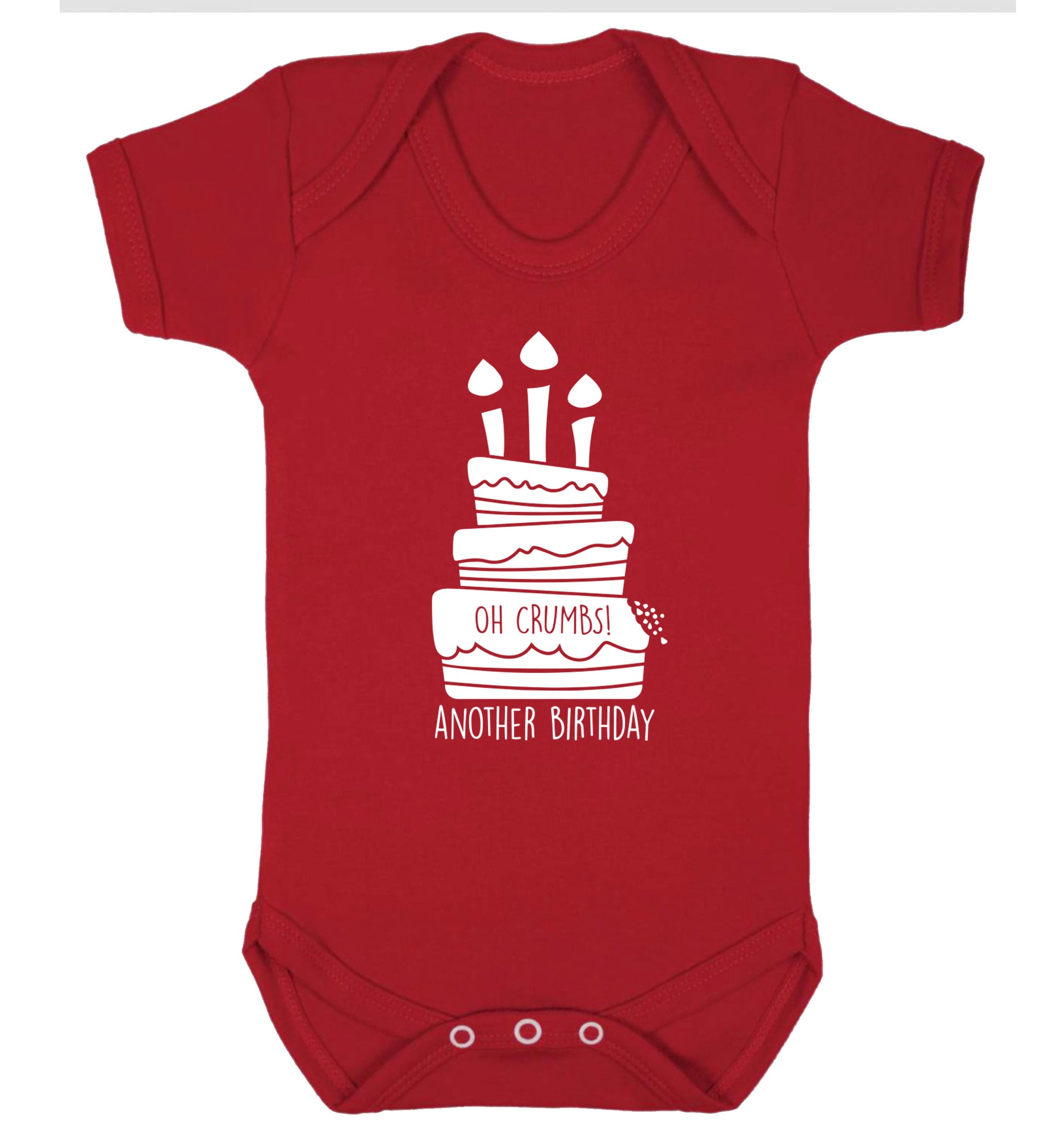 Oh crumbs another birthday! Baby Vest red 18-24 months