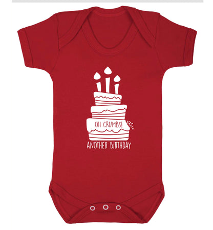 Oh crumbs another birthday! Baby Vest red 18-24 months