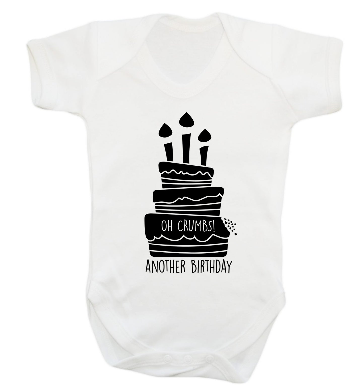 Oh crumbs another birthday! Baby Vest white 18-24 months