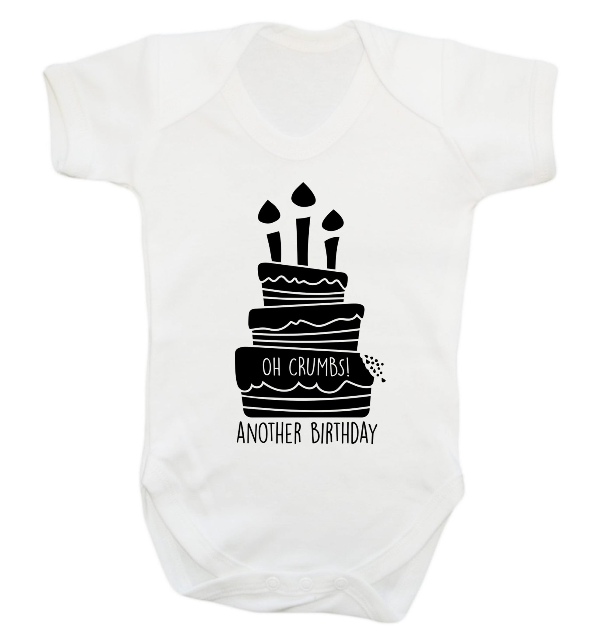 Oh crumbs another birthday! Baby Vest white 18-24 months