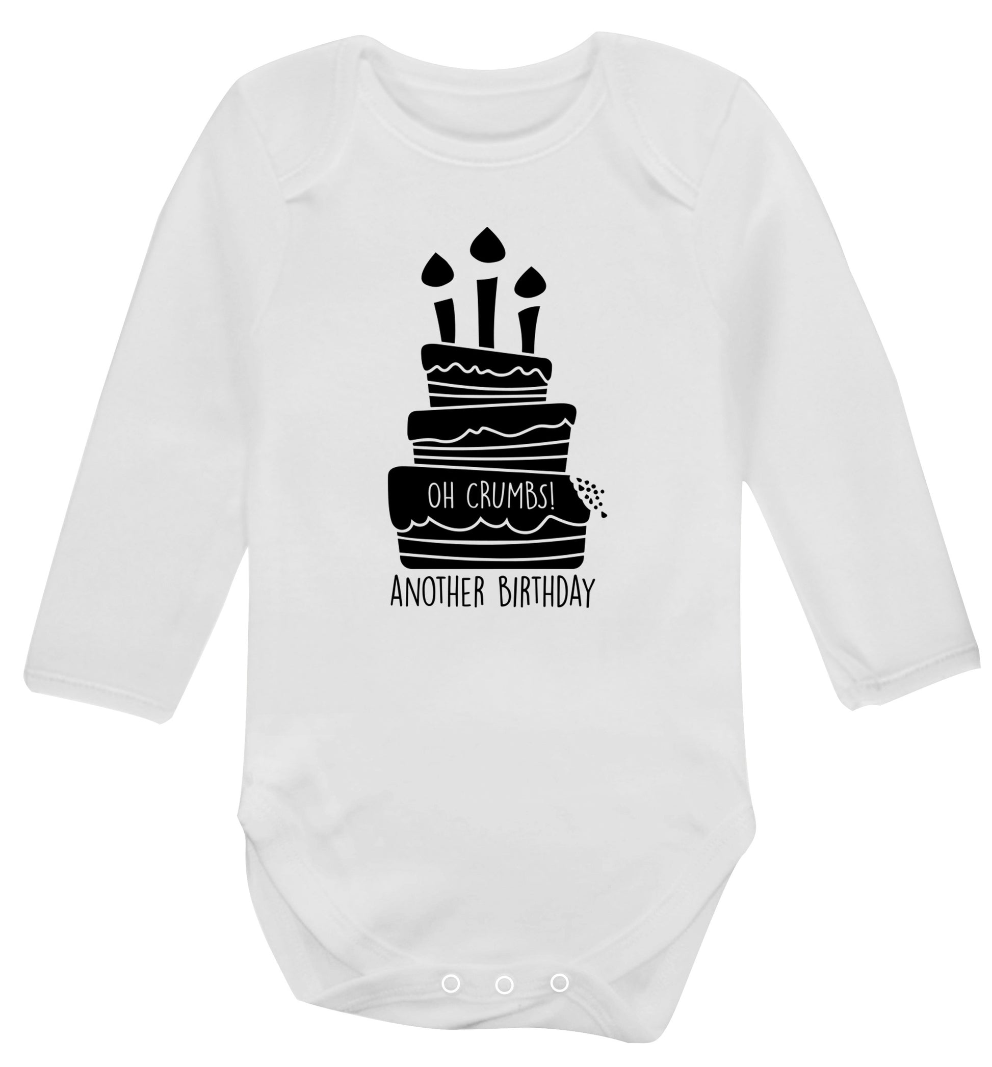 Oh crumbs another birthday! Baby Vest long sleeved white 6-12 months