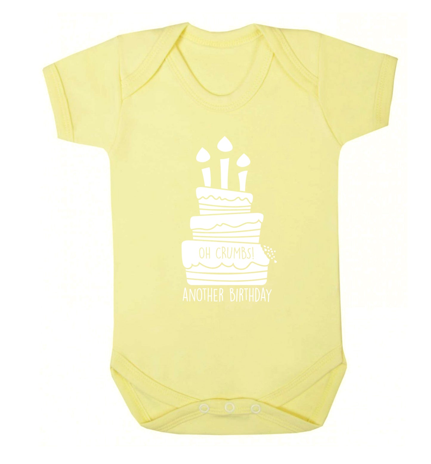 Oh crumbs another birthday! Baby Vest pale yellow 18-24 months
