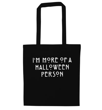 I'm more of a halloween person black tote bag