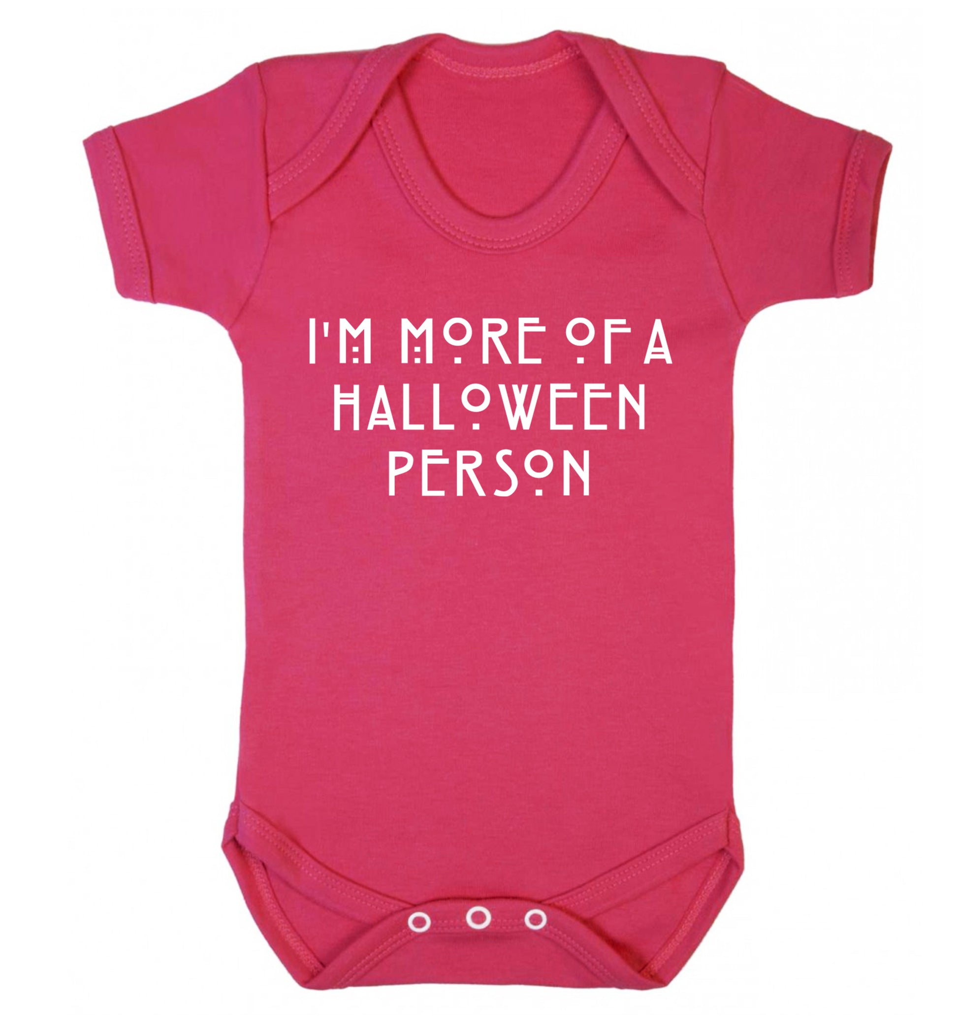 I'm more of a halloween person Baby Vest dark pink 18-24 months