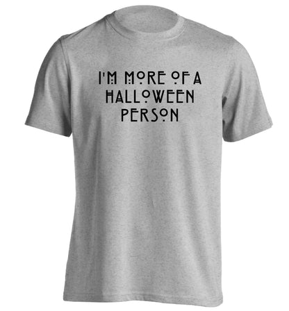I'm more of a halloween person adults unisex grey Tshirt 2XL
