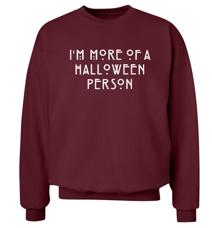I'm more of a halloween person Adult's unisex maroon Sweater 2XL
