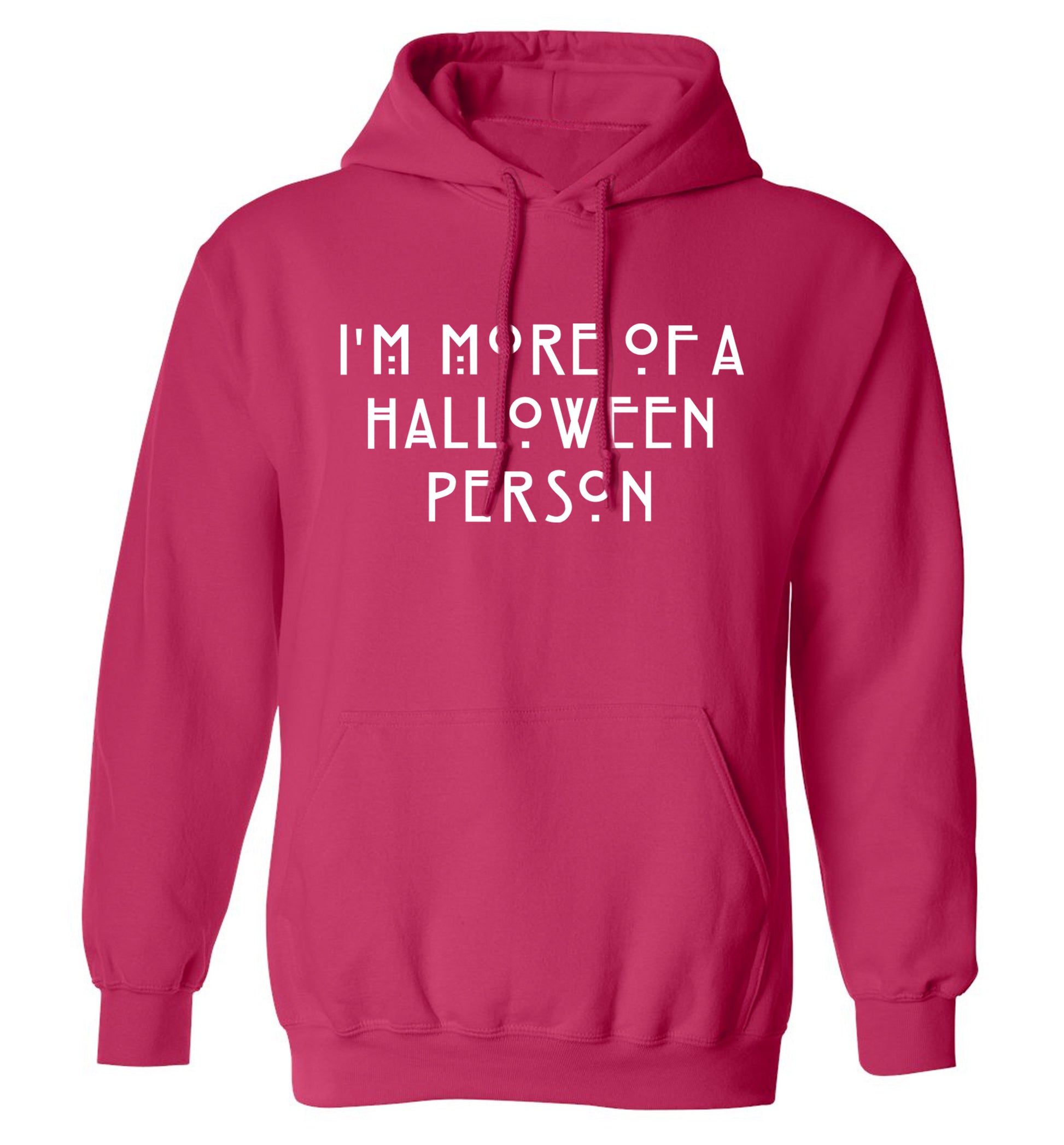 I'm more of a halloween person adults unisex pink hoodie 2XL