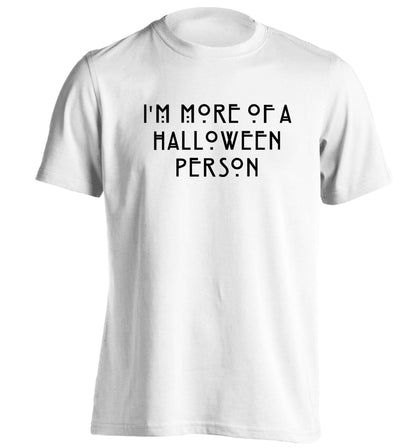 I'm more of a halloween person adults unisex white Tshirt 2XL