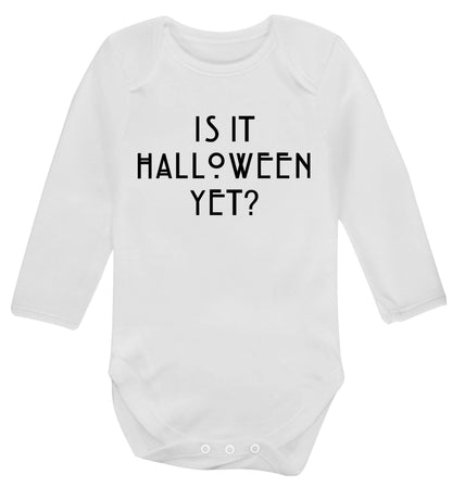 Is it halloween yet? Baby Vest long sleeved white 6-12 months