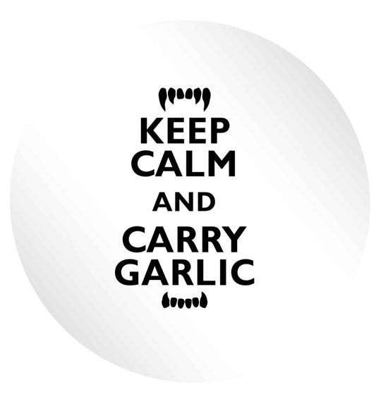 Keep calm and carry garlic 24 @ 45mm matt circle stickers