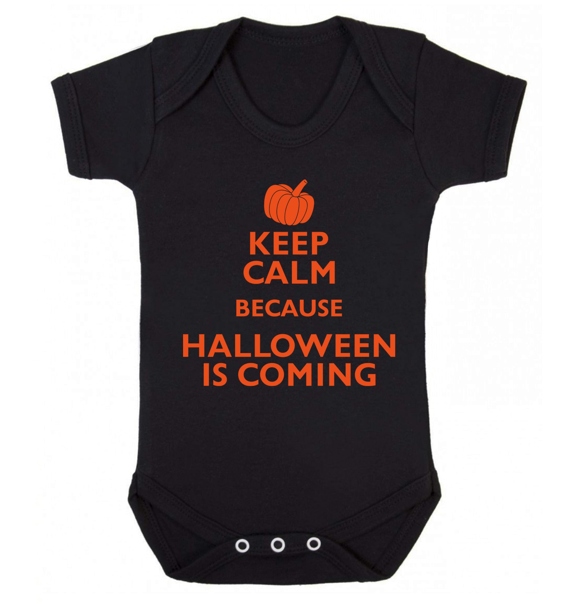 Keep calm because halloween is coming Baby Vest black 18-24 months