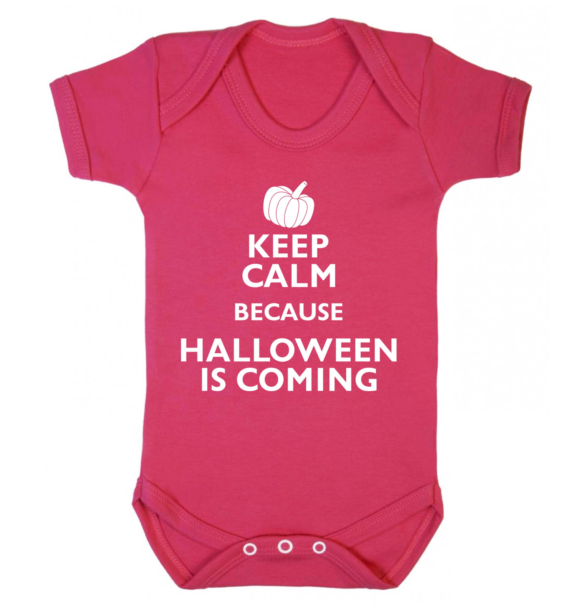 Keep calm because halloween is coming Baby Vest dark pink 18-24 months