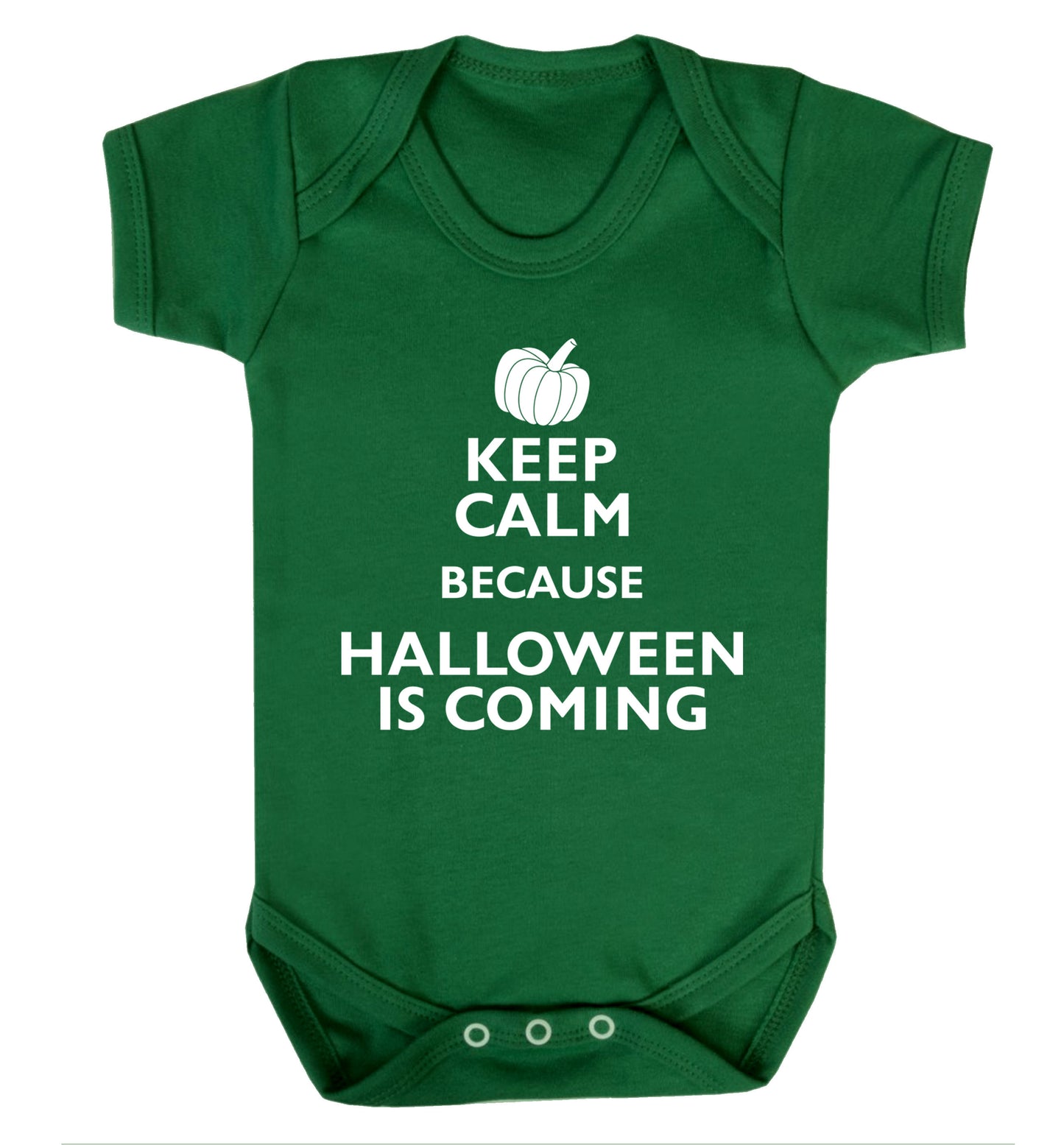 Keep calm because halloween is coming Baby Vest green 18-24 months