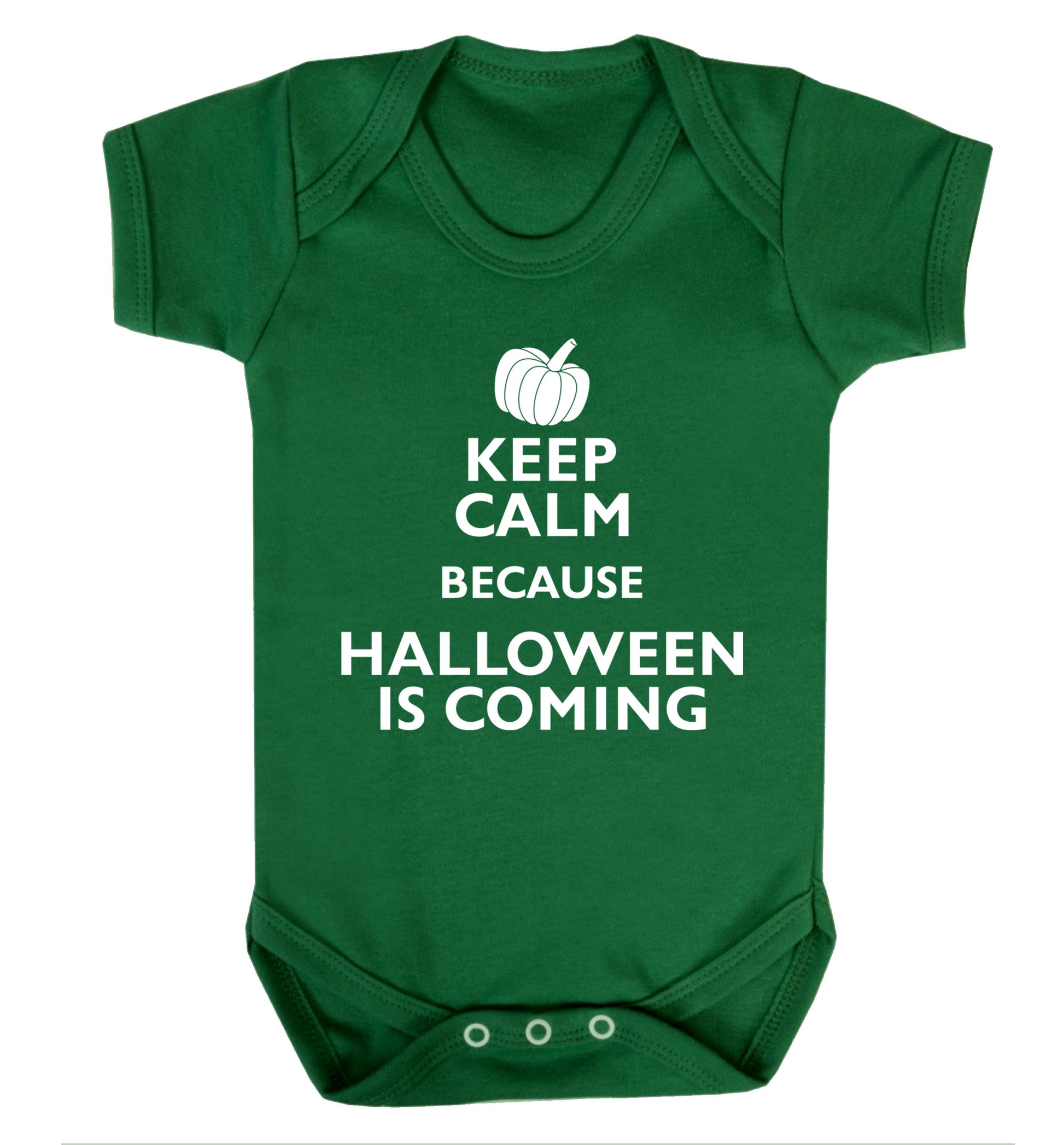 Keep calm because halloween is coming Baby Vest green 18-24 months