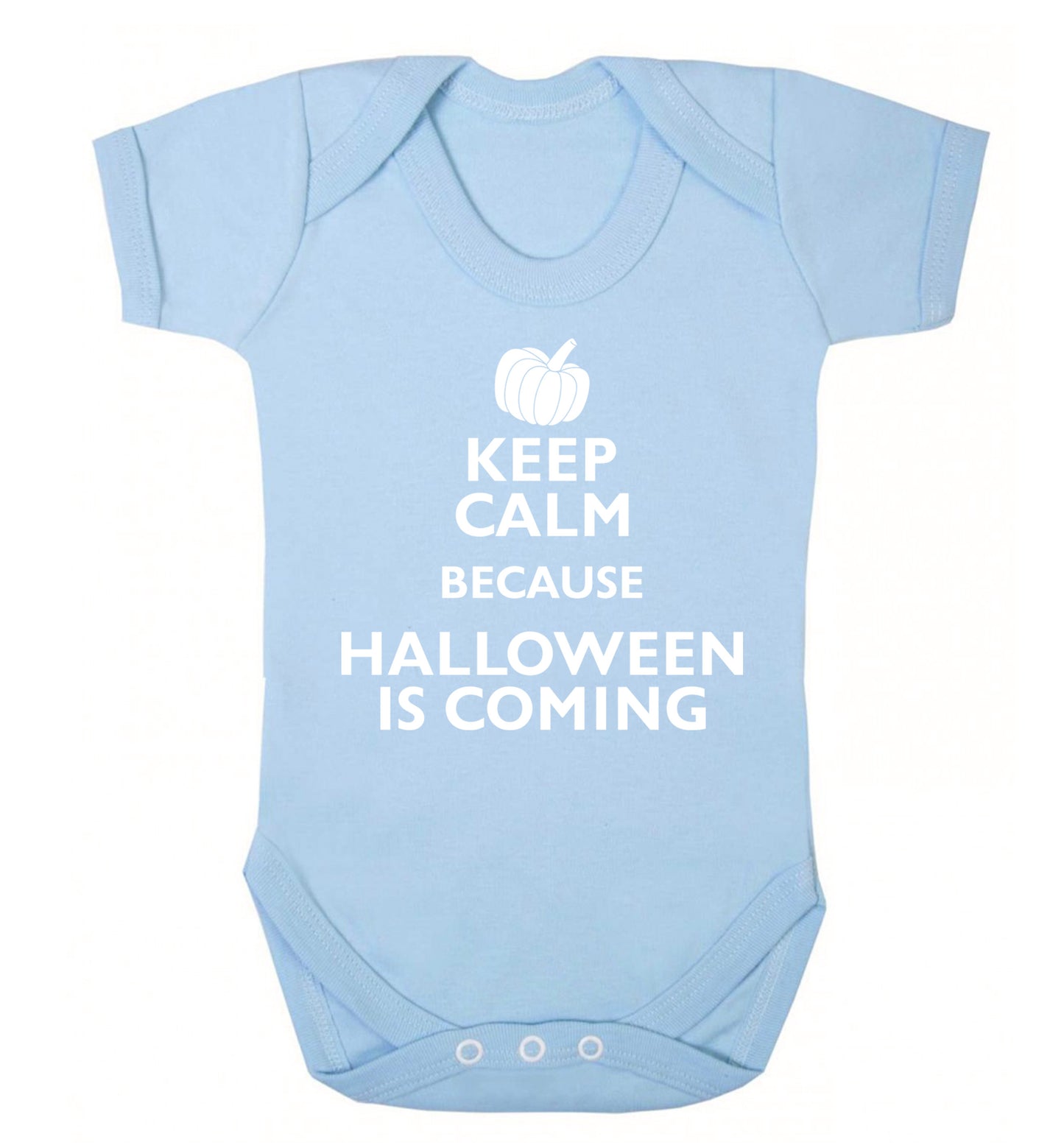 Keep calm because halloween is coming Baby Vest pale blue 18-24 months