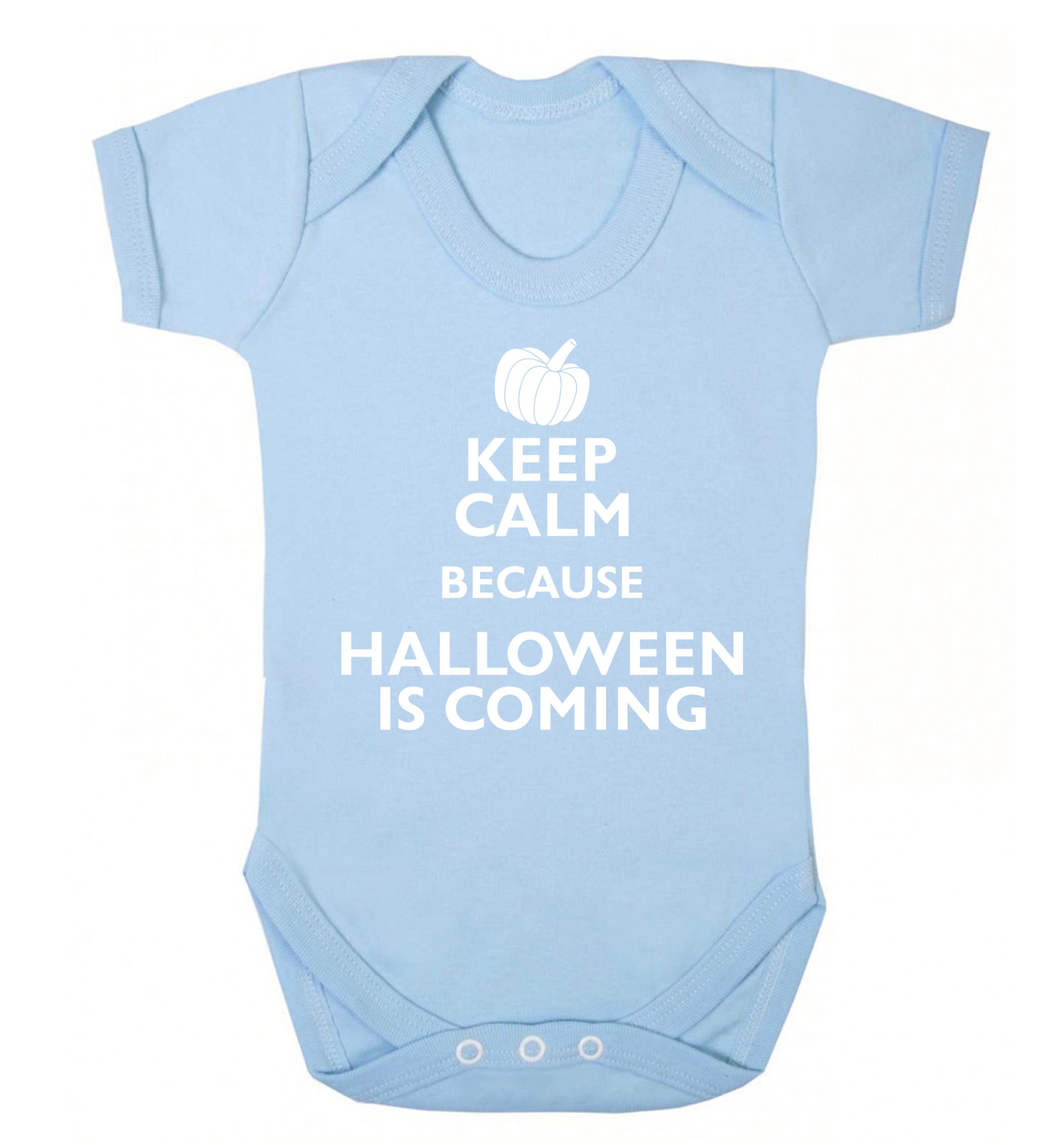 Keep calm because halloween is coming Baby Vest pale blue 18-24 months