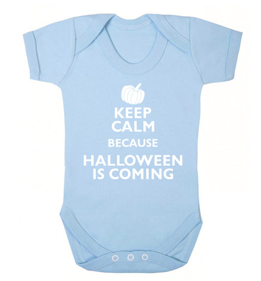 Keep calm because halloween is coming Baby Vest pale blue 18-24 months