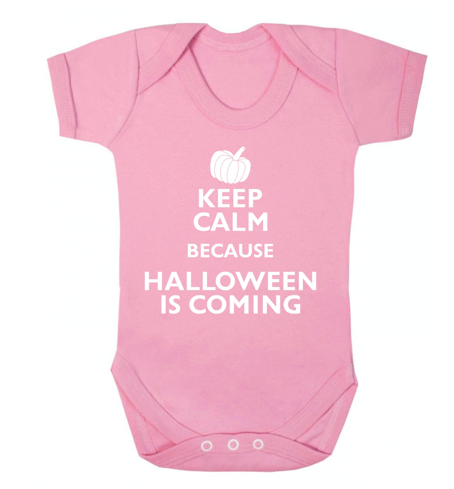 Keep calm because halloween is coming Baby Vest pale pink 18-24 months