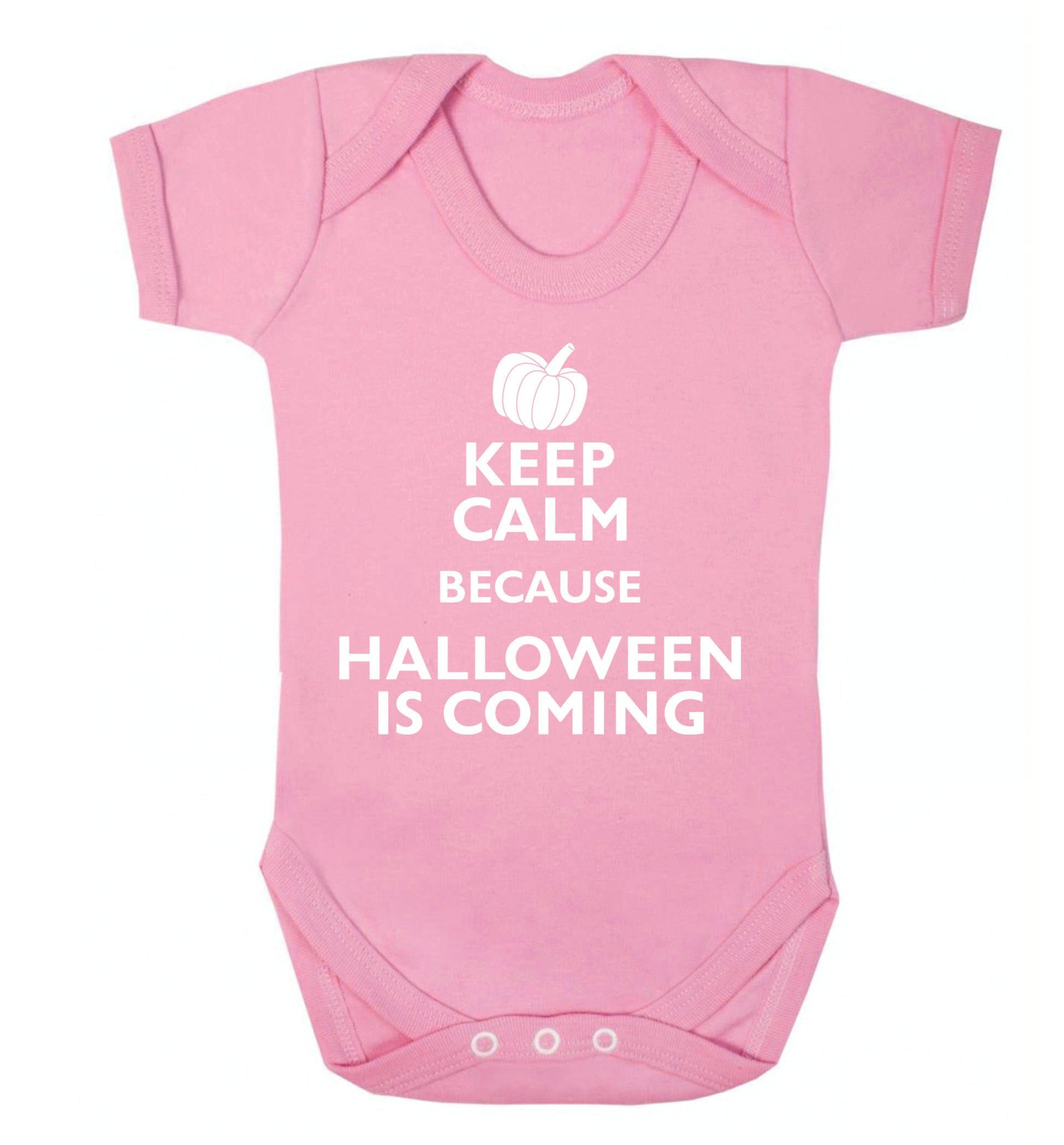 Keep calm because halloween is coming Baby Vest pale pink 18-24 months
