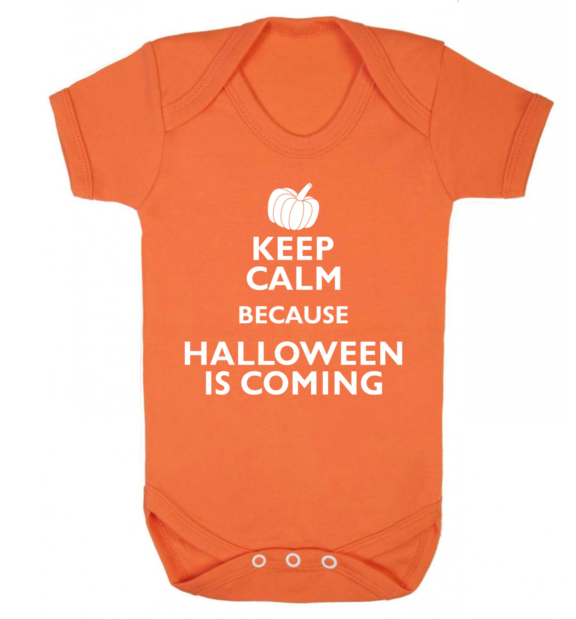 Keep calm because halloween is coming Baby Vest orange 18-24 months