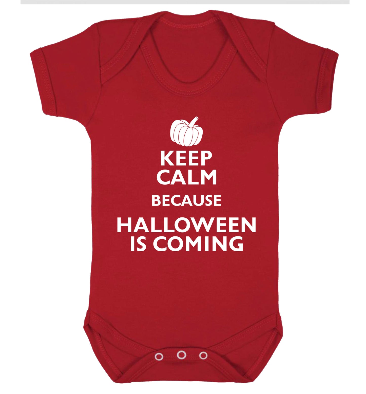 Keep calm because halloween is coming Baby Vest red 18-24 months