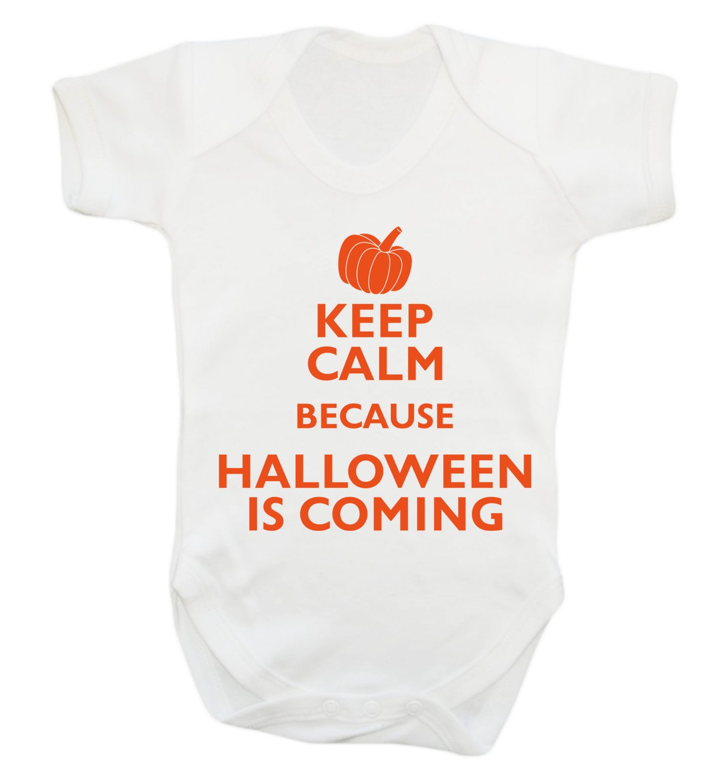 Keep calm because halloween is coming Baby Vest white 18-24 months