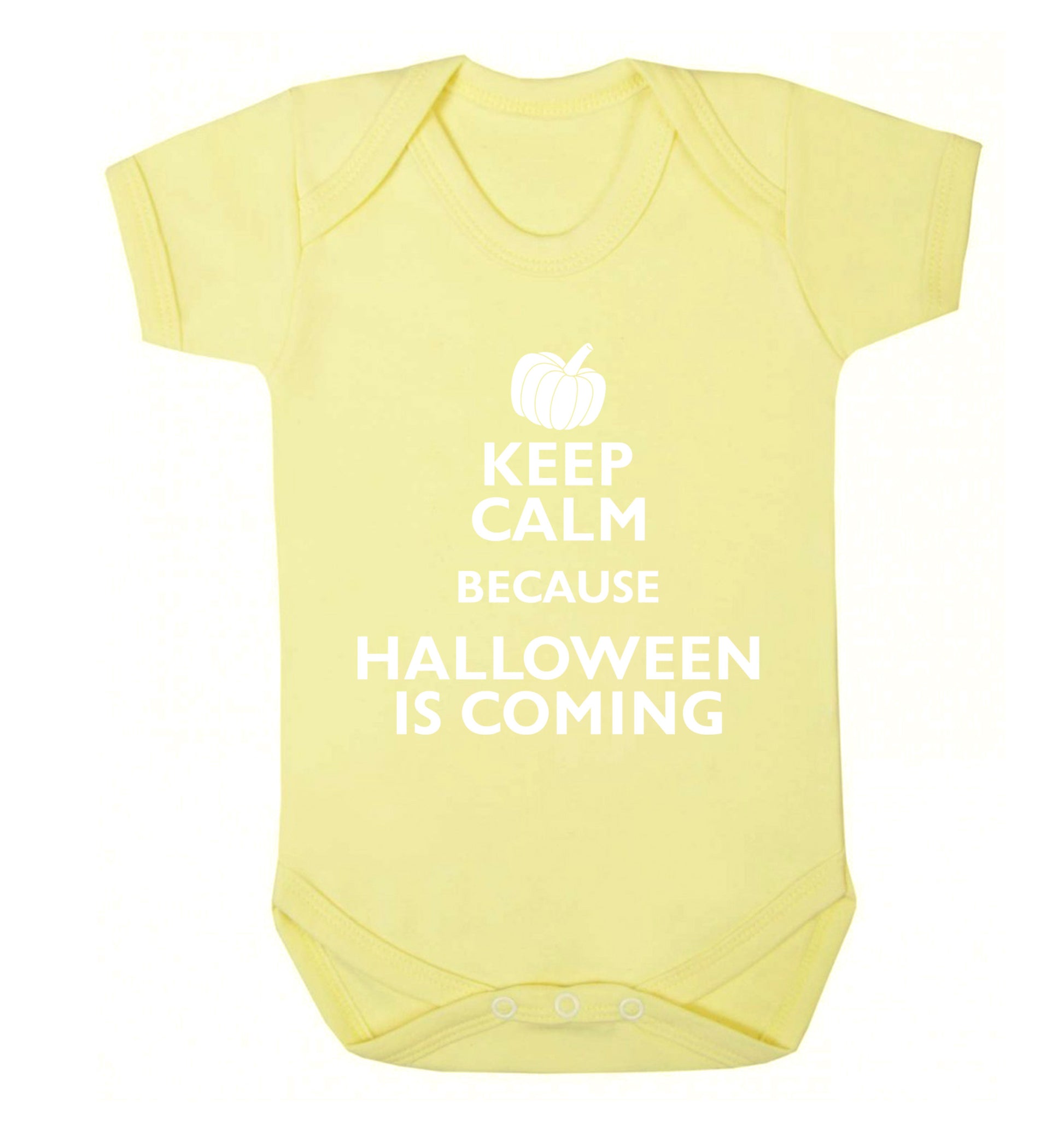 Keep calm because halloween is coming Baby Vest pale yellow 18-24 months