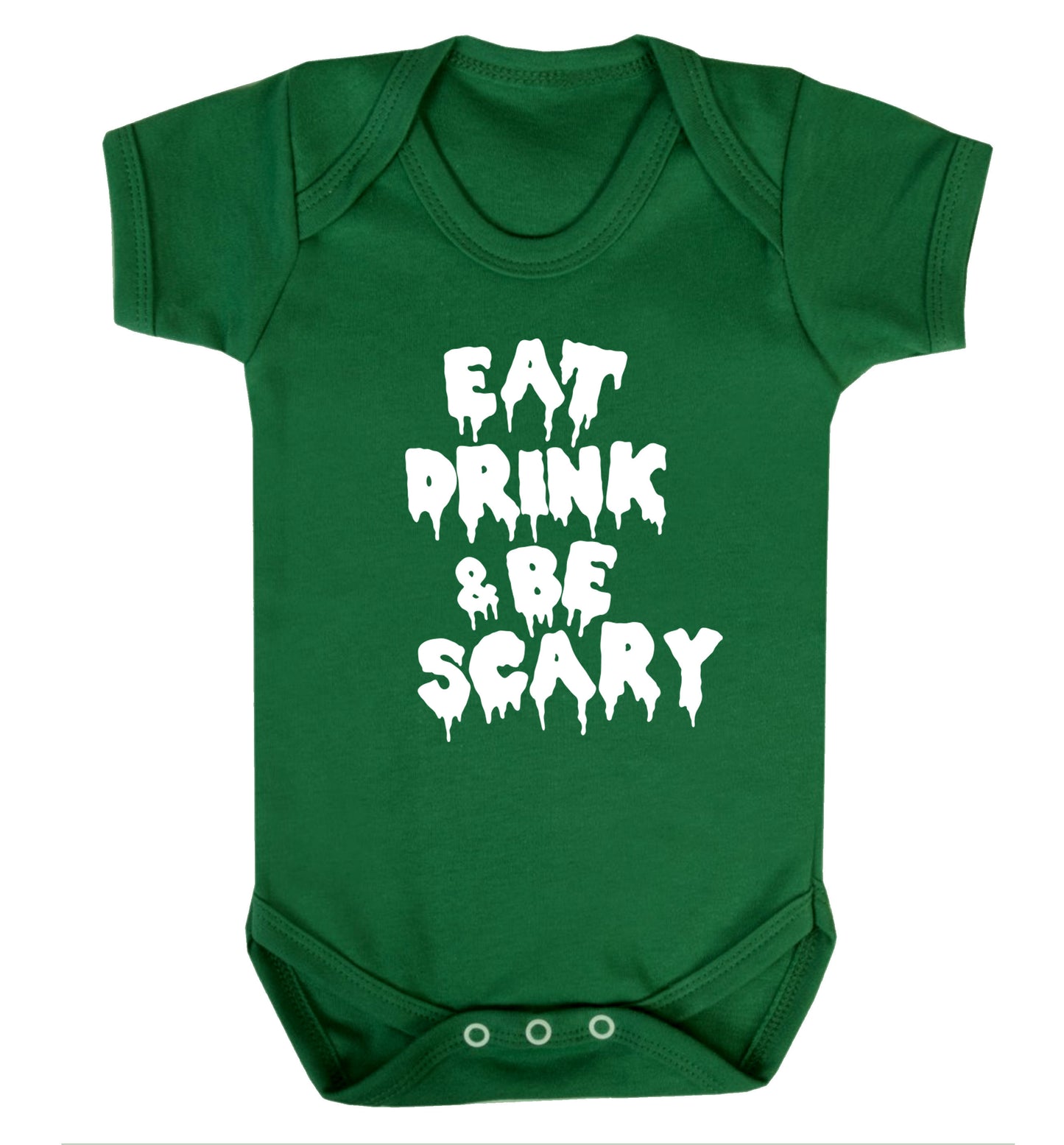 Eat drink and be scary Baby Vest green 18-24 months