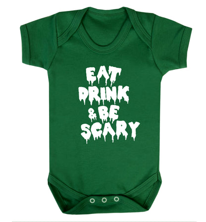 Eat drink and be scary Baby Vest green 18-24 months