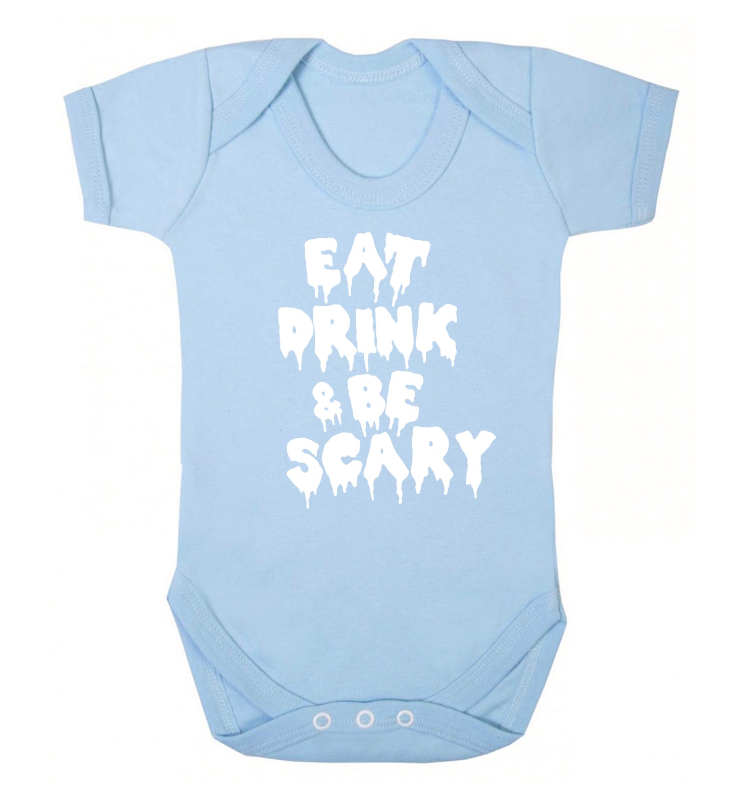 Eat drink and be scary Baby Vest pale blue 18-24 months