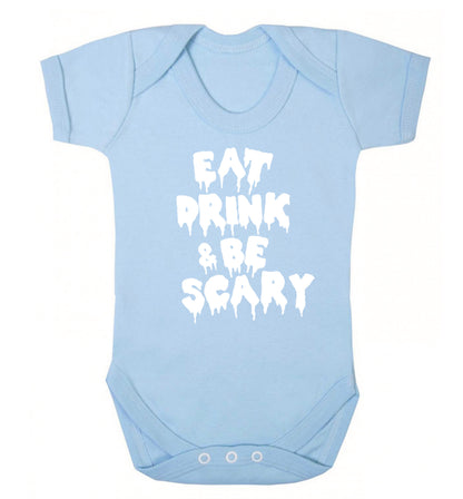 Eat drink and be scary Baby Vest pale blue 18-24 months