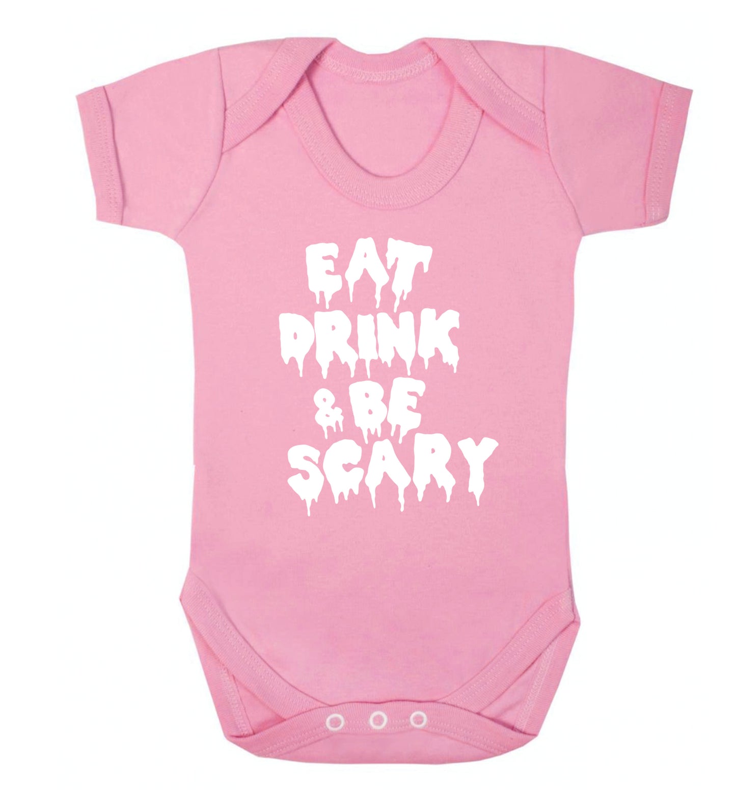 Eat drink and be scary Baby Vest pale pink 18-24 months