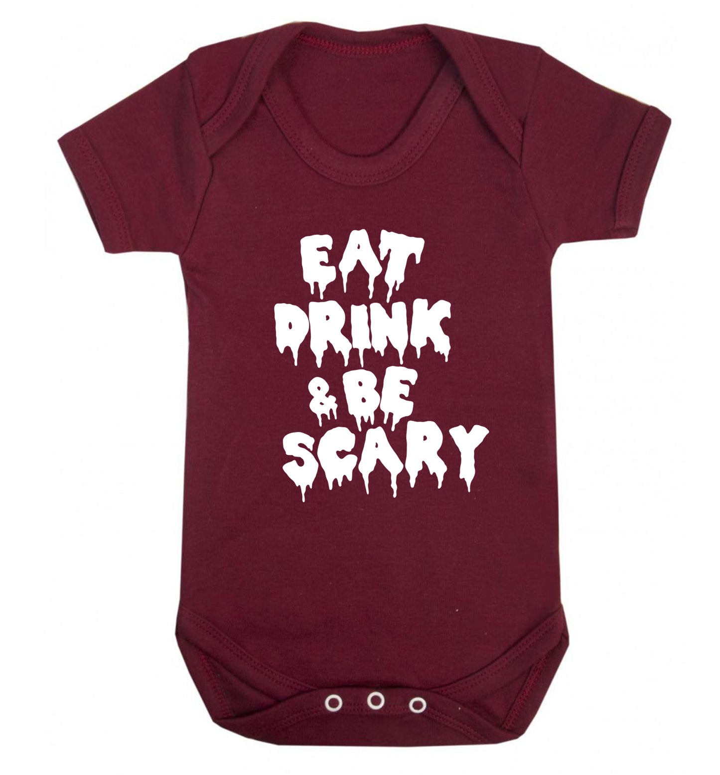 Eat drink and be scary Baby Vest maroon 18-24 months