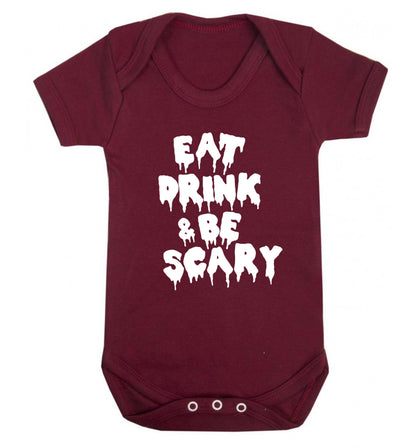 Eat drink and be scary Baby Vest maroon 18-24 months