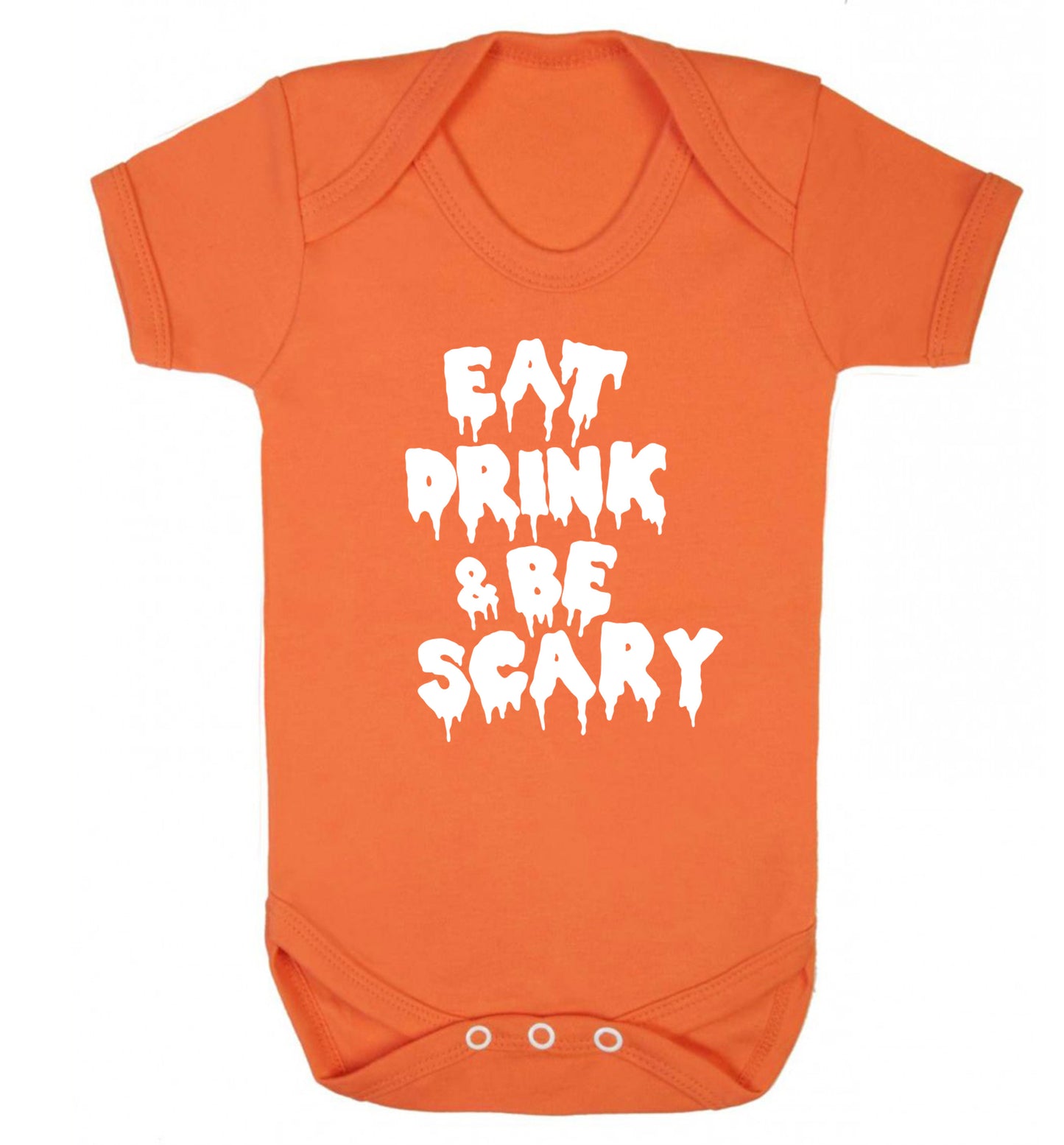 Eat drink and be scary Baby Vest orange 18-24 months