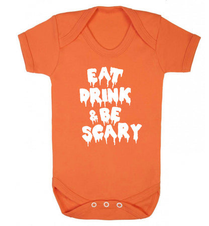 Eat drink and be scary Baby Vest orange 18-24 months