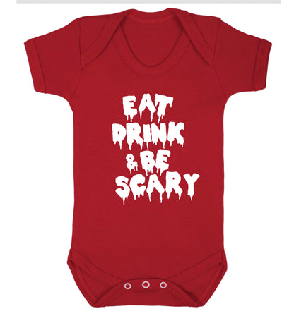 Eat drink and be scary Baby Vest red 18-24 months