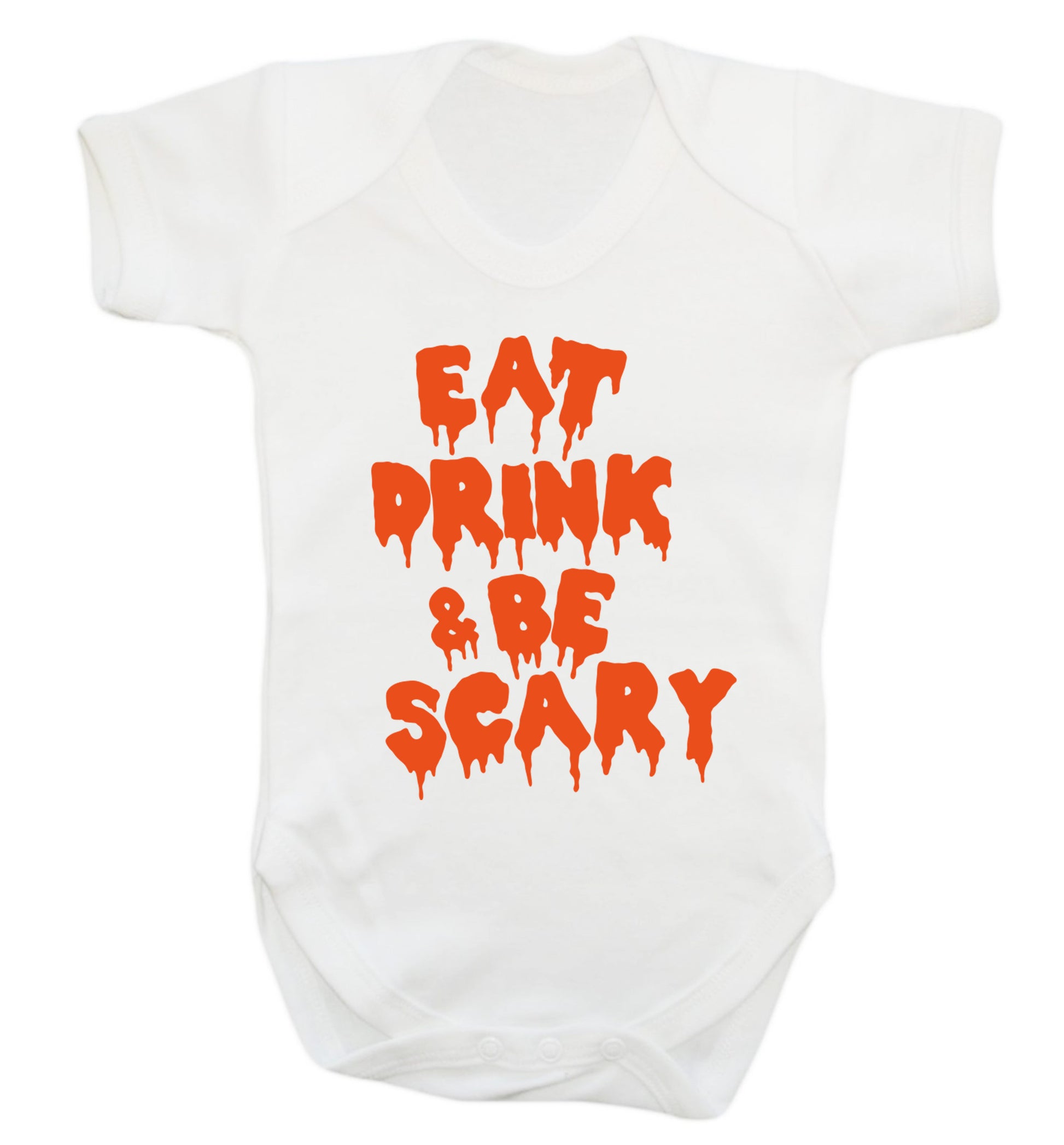 Eat drink and be scary Baby Vest white 18-24 months