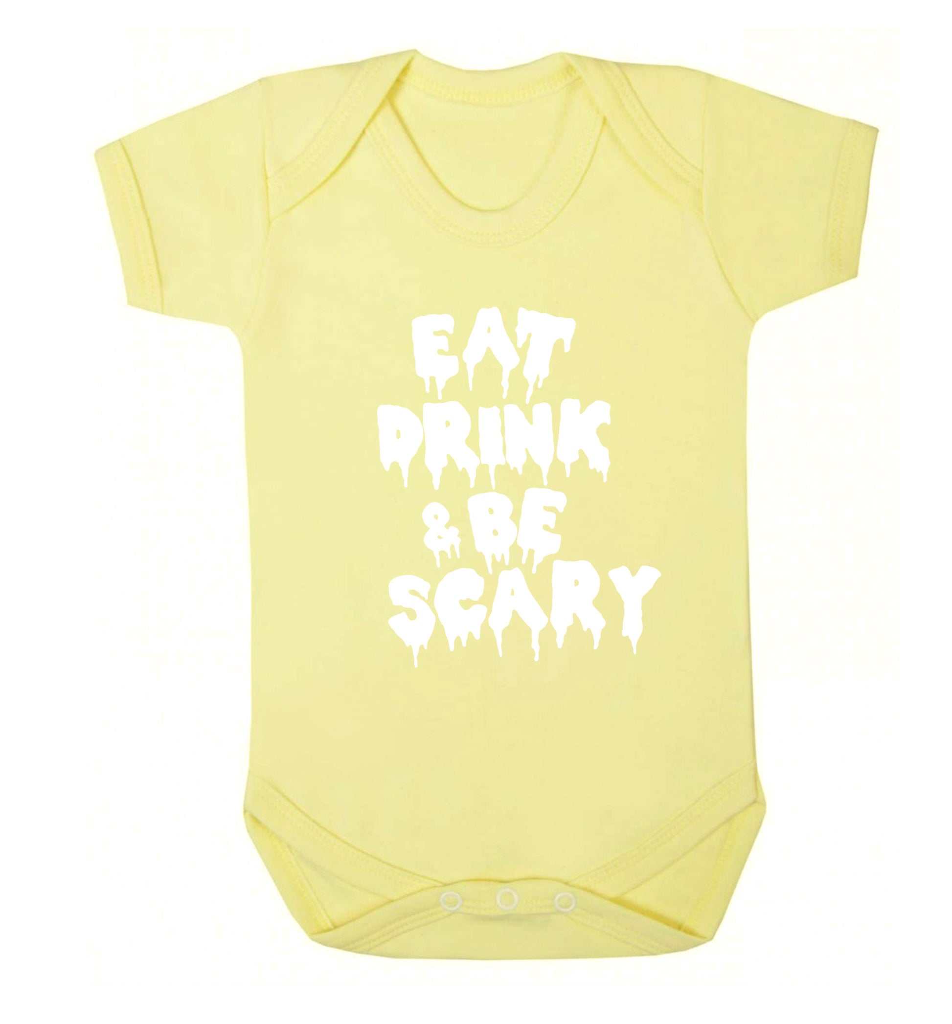 Eat drink and be scary Baby Vest pale yellow 18-24 months