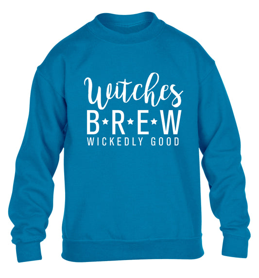 Witches Brew wickedly good children's blue sweater 12-14 Years
