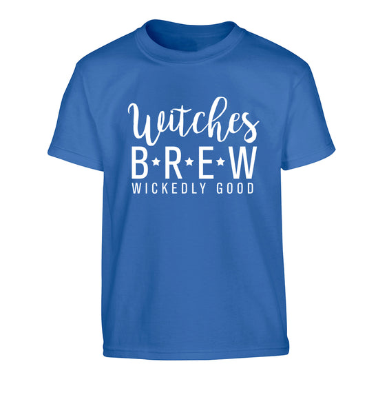 Witches Brew wickedly good Children's blue Tshirt 12-14 Years
