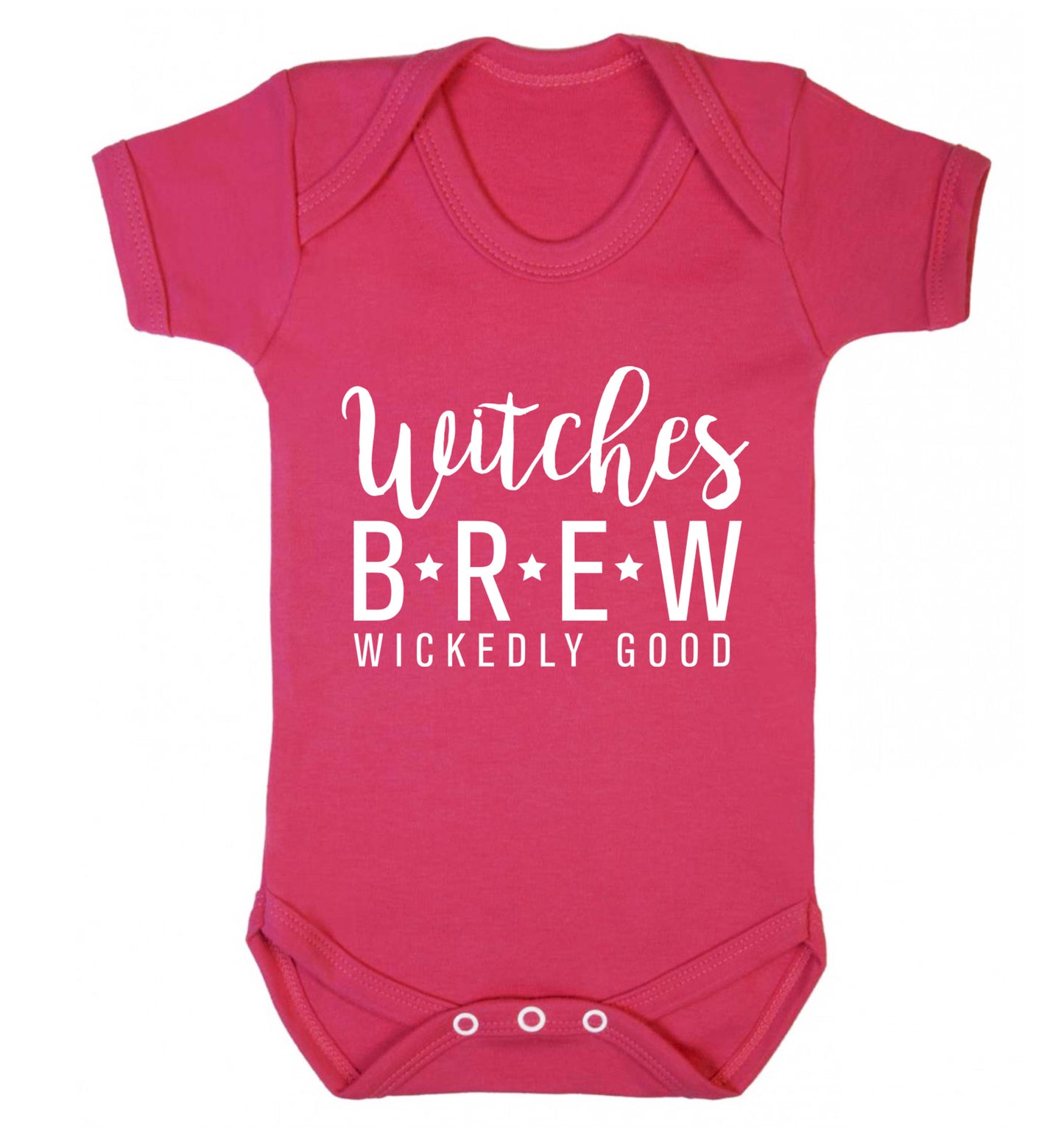 Witches Brew wickedly good Baby Vest dark pink 18-24 months