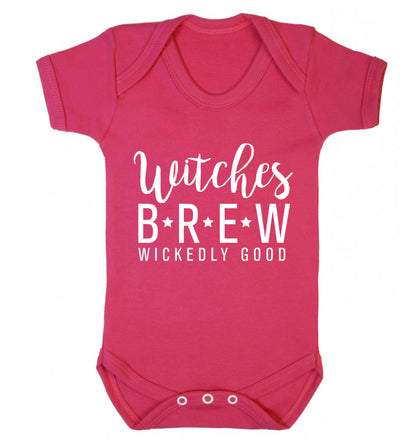Witches Brew wickedly good Baby Vest dark pink 18-24 months